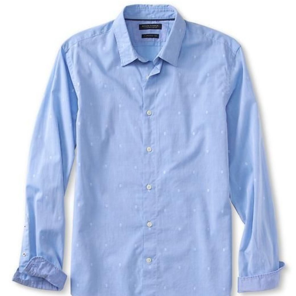 Banana Republic Camden Fit Skull Custom 078 Wash Long Sleeve Shirt NWT